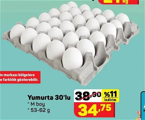 KOPUZ M YUMURTA 30LU